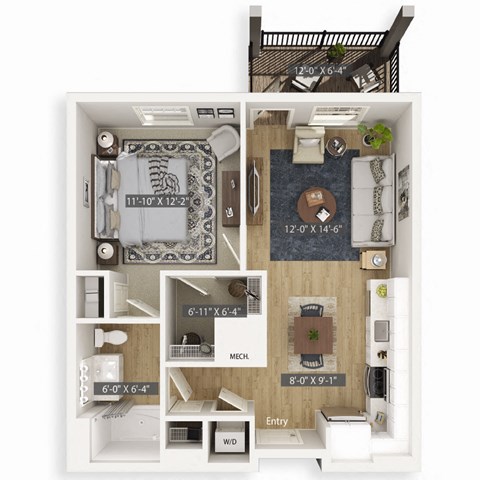 Acacia 3D Floorplan Illustration